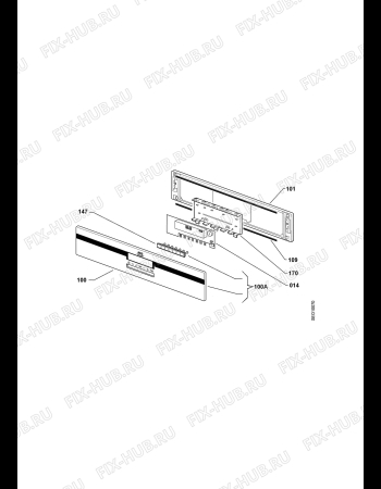 Взрыв-схема плиты (духовки) Aeg Electrolux BO D ER-M - Схема узла Command panel 037